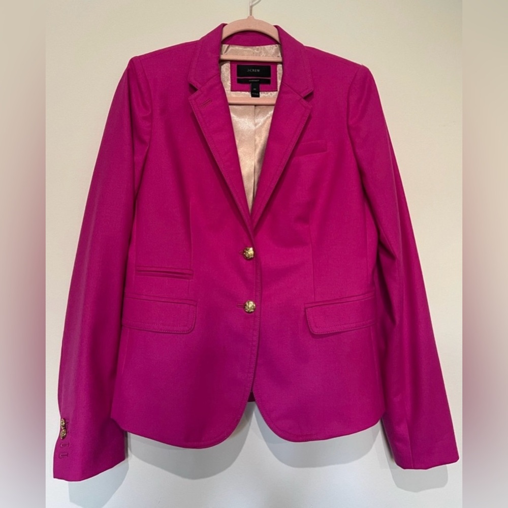 J Crew bright fuchsia Schoolboy blazer - 8T pink purple